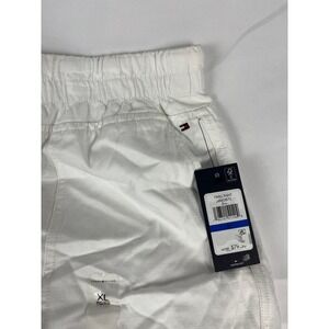 Tommy Hilfiger Women's White Twill‎ Jogger Pants Elastic Waist Drawstring XL